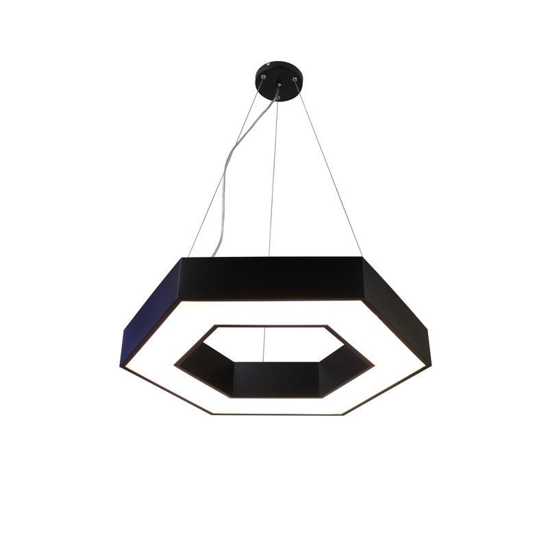 Tornatore 1 - Light LED Single Pendant, 3.5" H x 16" W x 14" D, Black