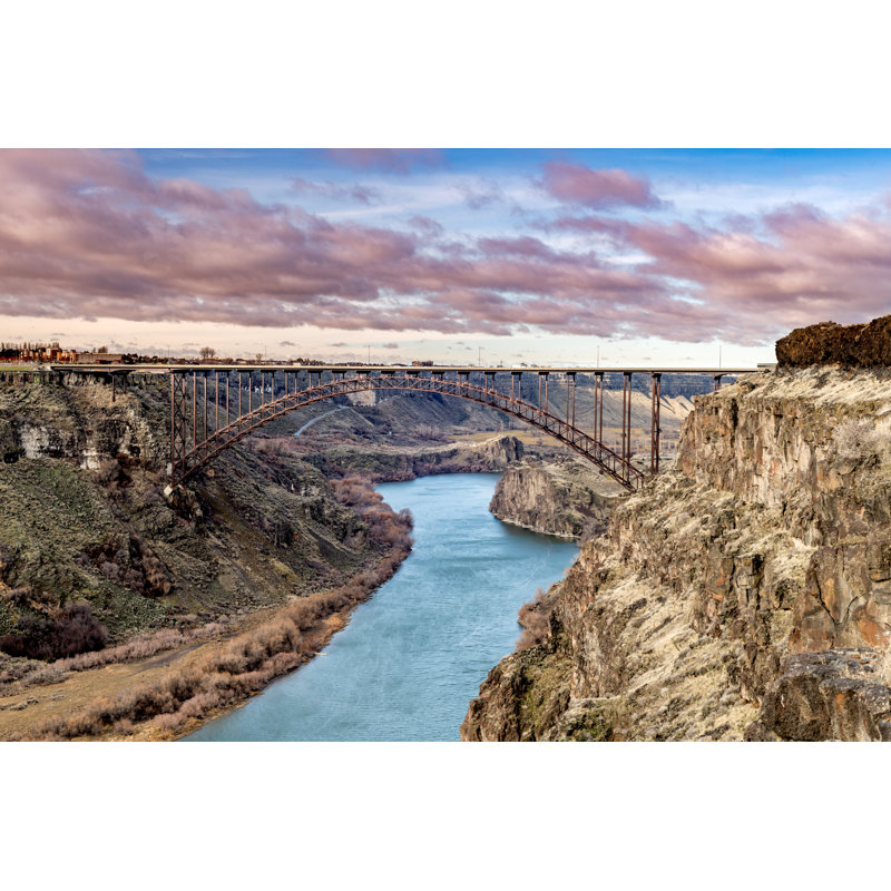 Cochranville Perrine Bridge, Snake River - Wrapped Canvas Print, 30cm H x 46cm W x 3.8cm D
