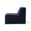 Fauteuil d'appoint modulable en flanelle de fourrure de lapin bleu marine rembourré à compression sans assemblage requis-126417793