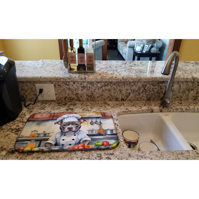 Tapis de séchage Pit Bull Terrier The Chef