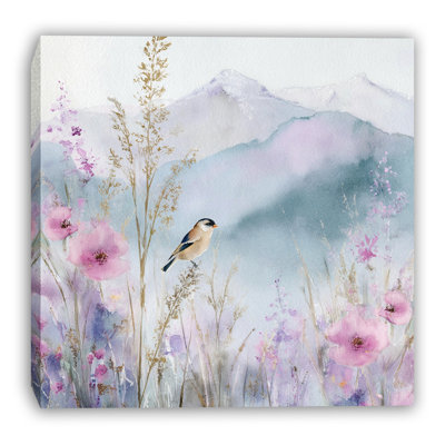 «Quiet Meadow Bird», art mural sur toile tendue