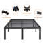 Structure de lit Paca de 18 po de hauteur, support pour 2000 lb, sans sommier, facile à assembler-1648323465