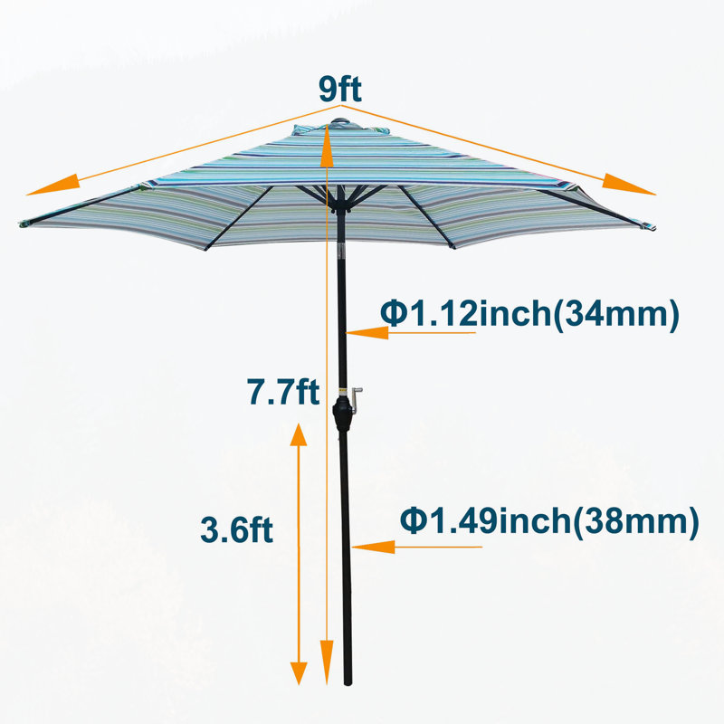 Parasol 9 pi, Blue