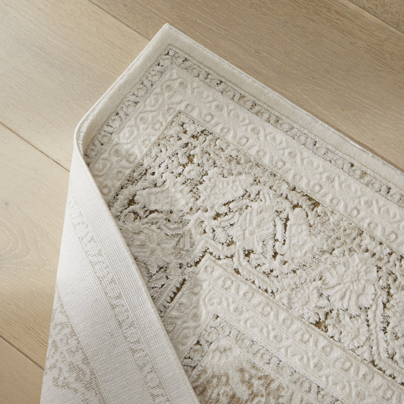 Classic Medalion Khaki Area Rug, Rectangle 160 x 220 cm