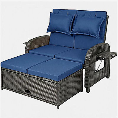 Wicker Outdoor Daybed,Rattan Daybed,Backrest Loveseat