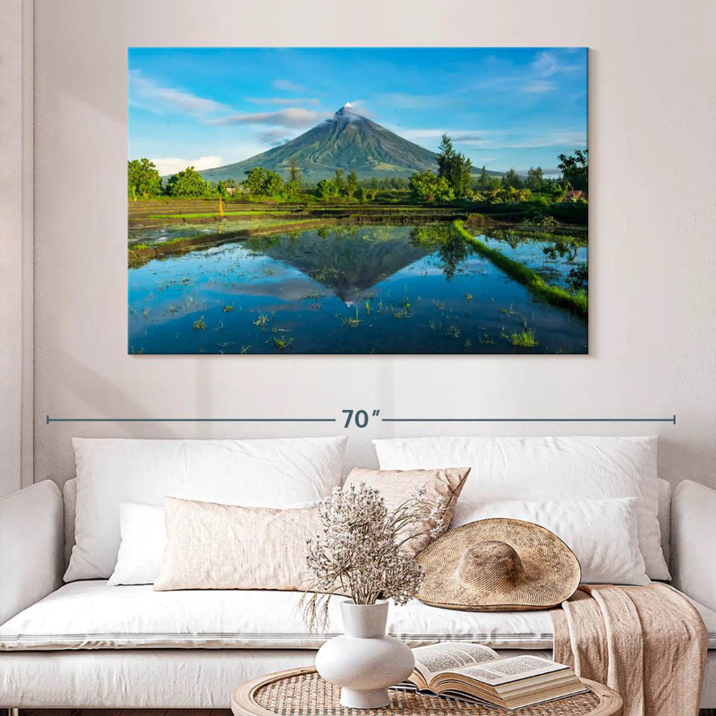 Mayon Volcano Reflection, 34" H x 51" W