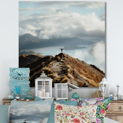 Exploring  Hiking mountain views - Hiking Canvas Wall Art