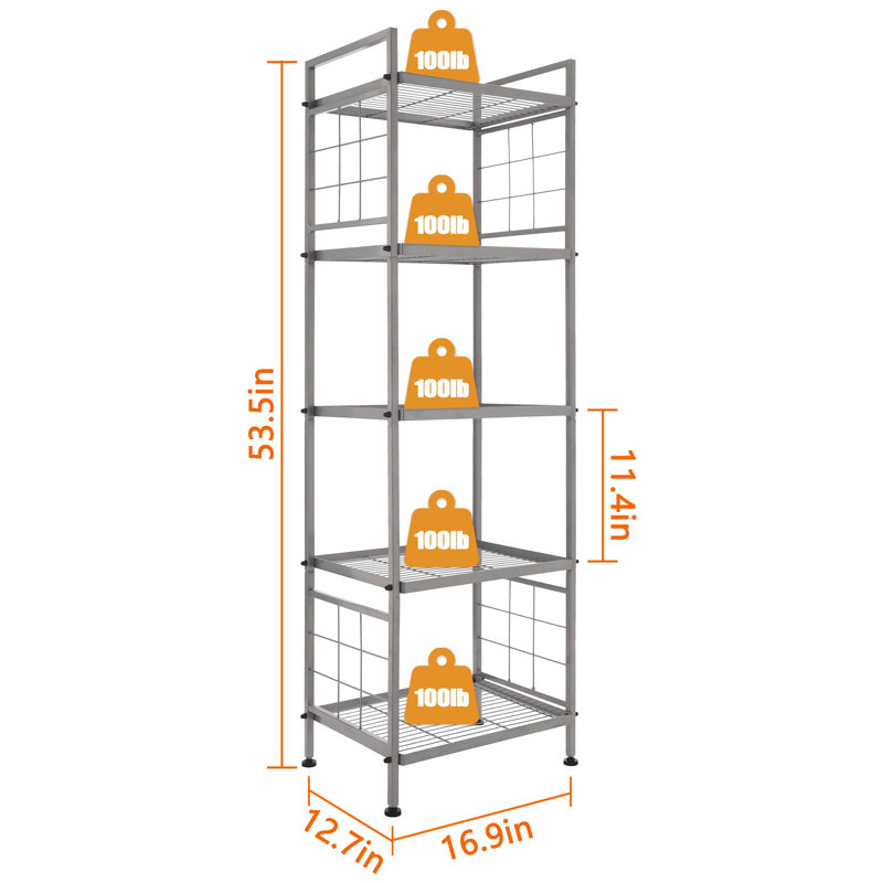 Natanel 16.9'' W Metal Shelving Unit