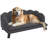 Velvet Large Dog Couch with Foam Cushion, Soft and Cute Dog Bed with Pearl Design, Dog Sofa for Big and Medium Dogs-912166475