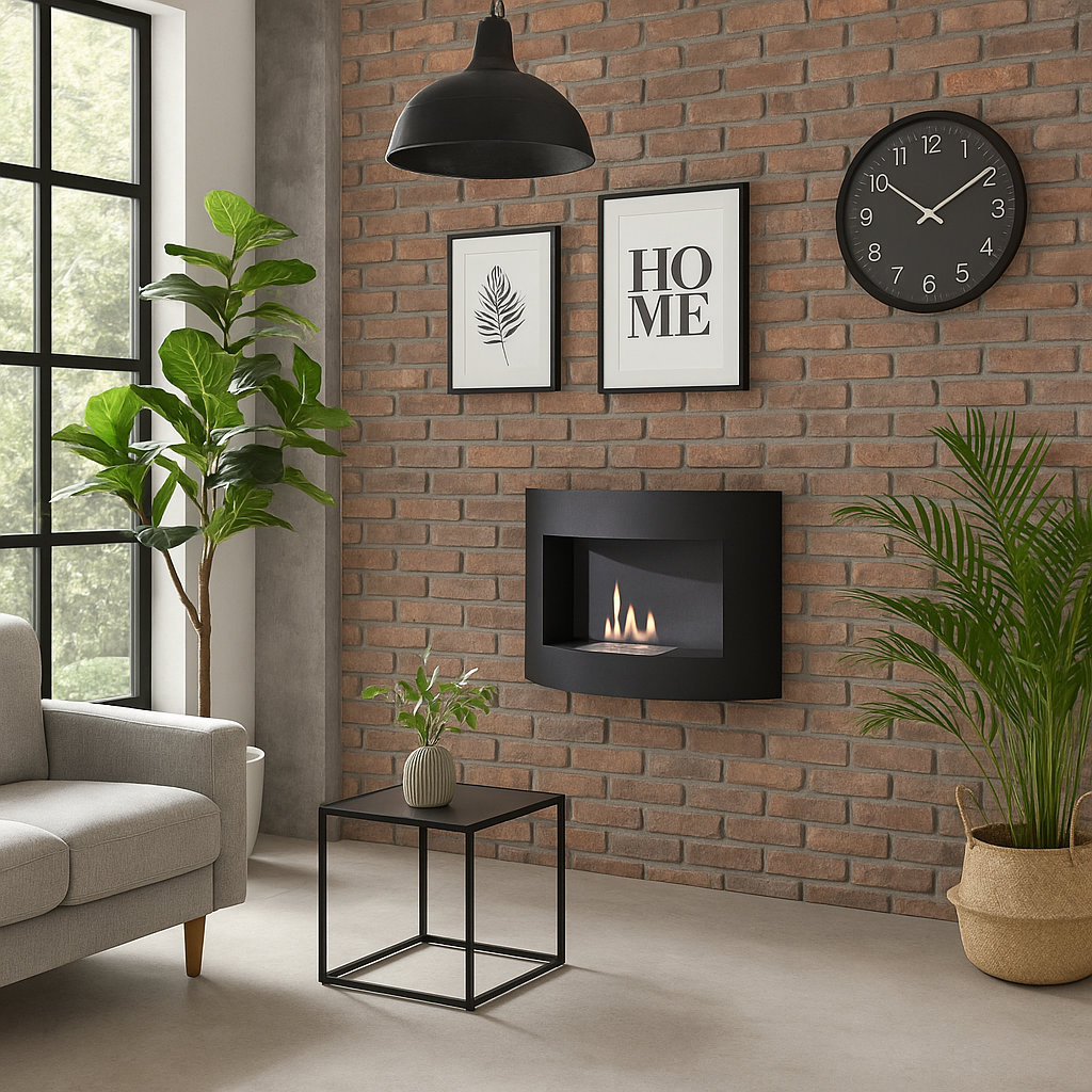 Ayana Belfry Heating 63cm W Black Bio-Ethanol Fireplace with 6.7 BTU