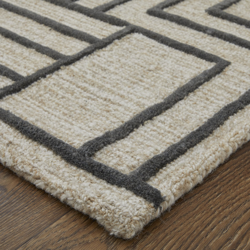 Gansett Modern Geometric, Tan/Brown Area Rug, Rectangle 5' x 8'