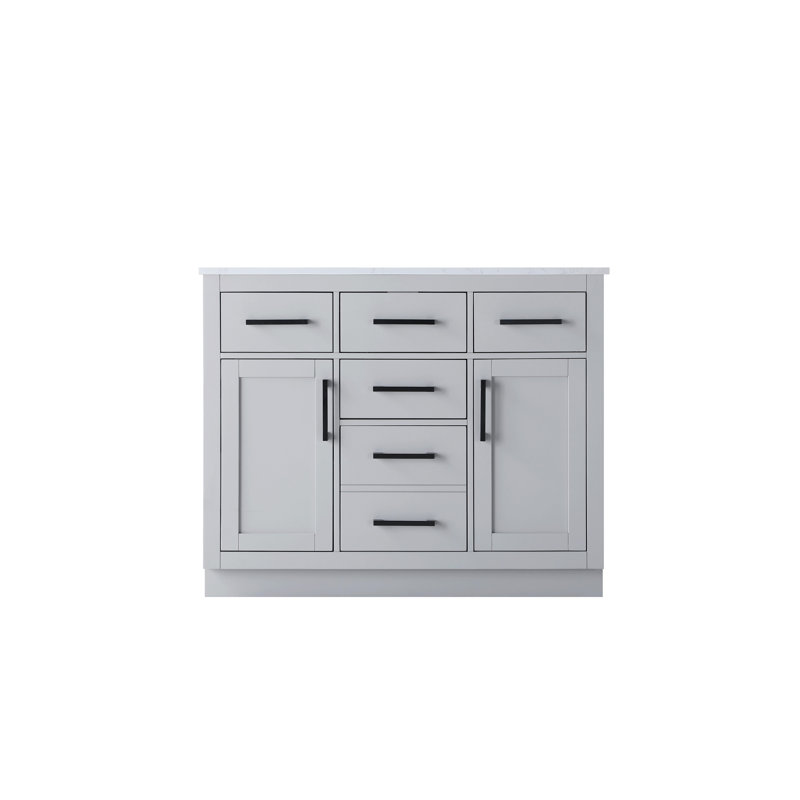 Ensemble de meuble-lavabo simple 42 po Ahner, Gris