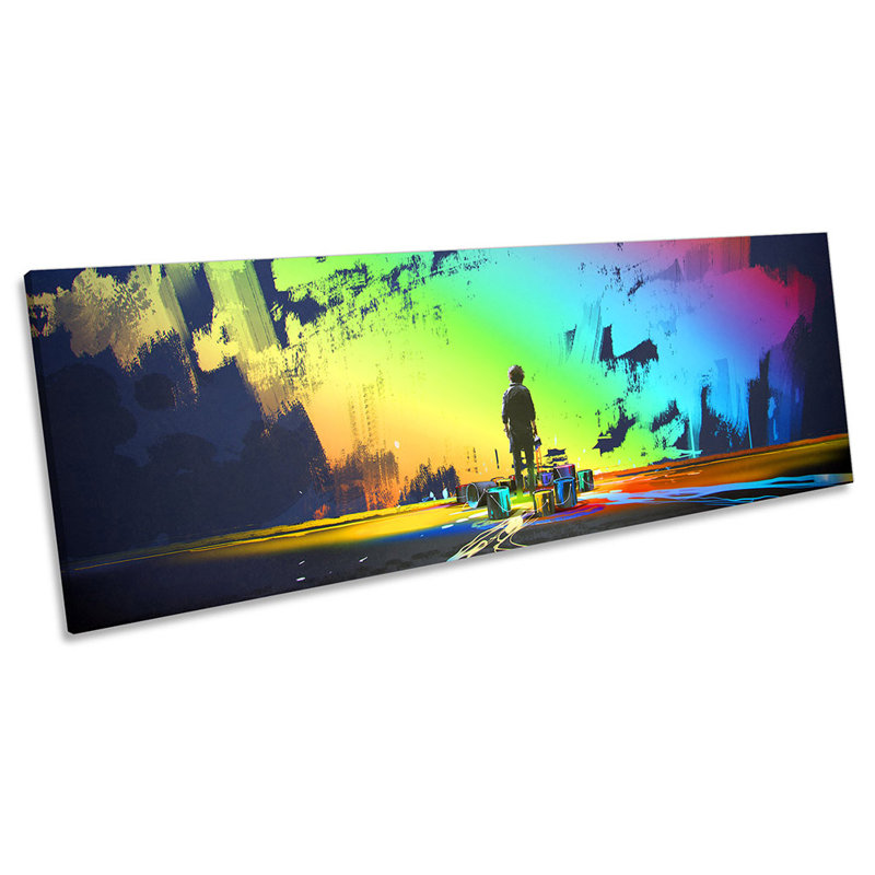 Graffiti Artist Painter - Wrapped Canvas Panoramic Print, 30.48cm H x 91.44cm W x 2cm D