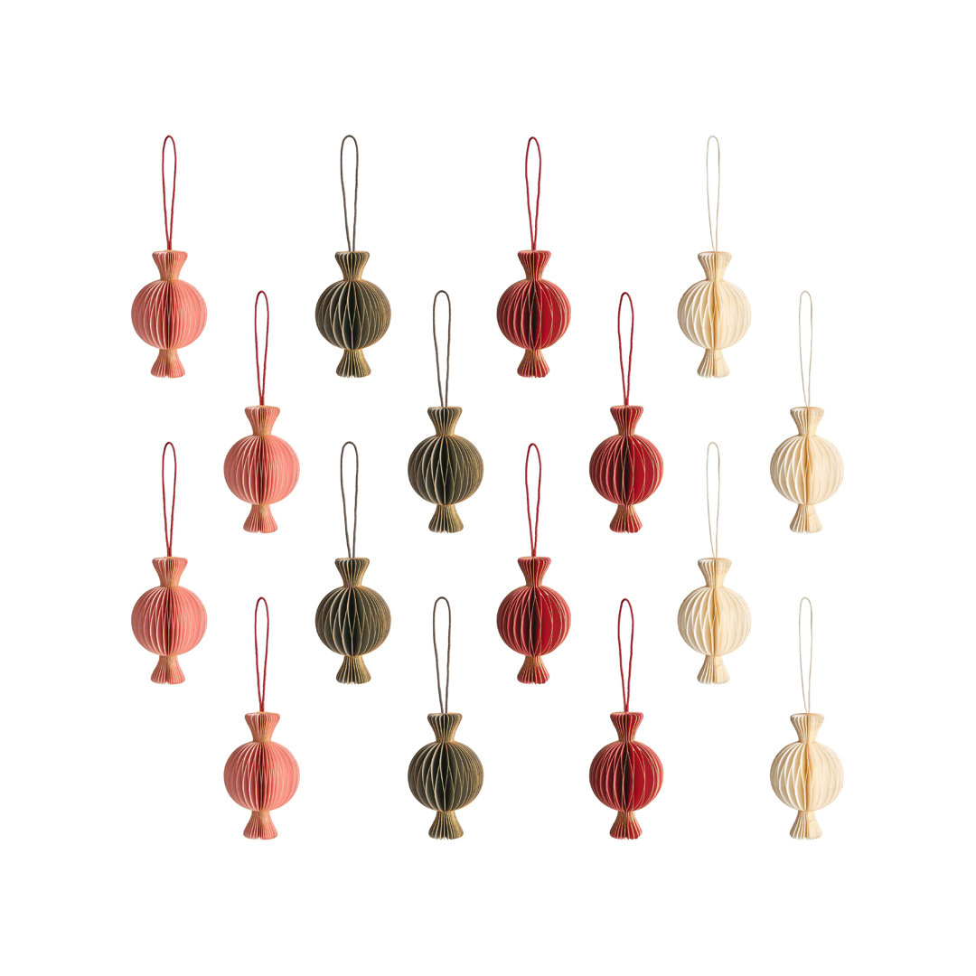 10cm Handmade Solid Colour Paper Hanging Figurine Ornament