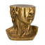 Ensemble de 1 table d'appoint sculpturale en forme de buste grec classique, finition or antique, en oxyde de magnésium, pour la décoration intérieure.