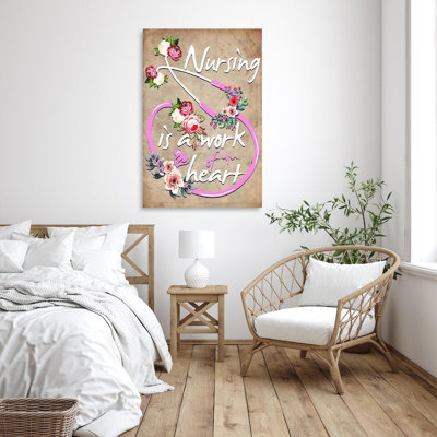 Nurse Nursing Is A Work Of Heart - 1 Piece Rectang " Nurse Nursing Is A Work Of Heart "