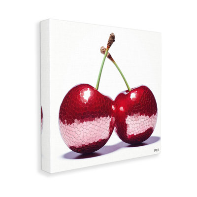 Cherries With Reflection Canvas Wall Art Design By Rb