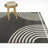 Ferry Black/White Arched Mid-Century Modern Area Rug-1413981384