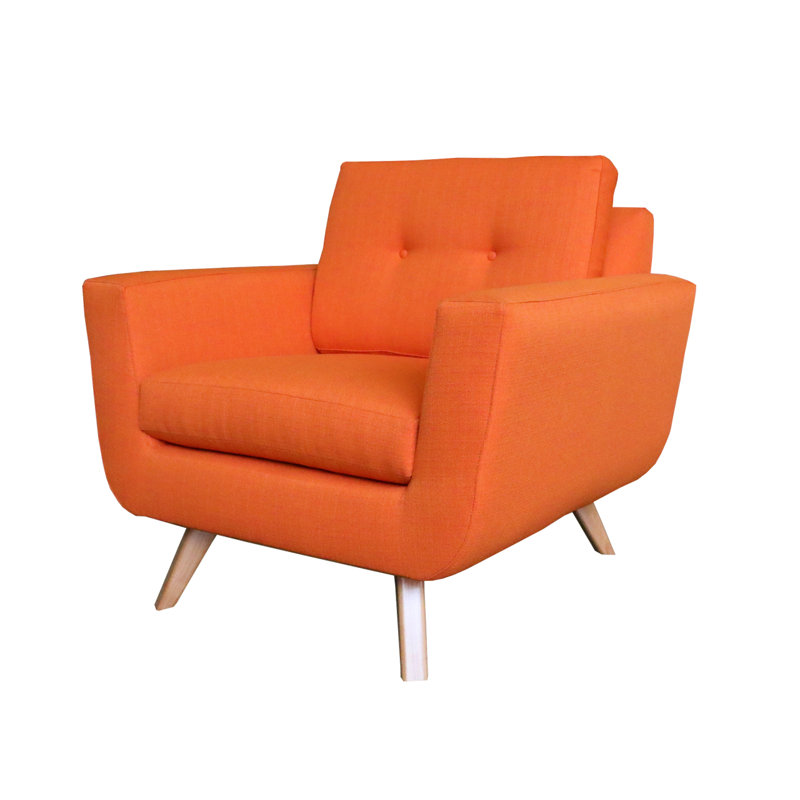 Fauteuil Callie, Tissu natté safran Klein, Naturel, Moyenne