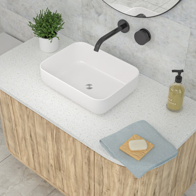 20'' L x 15'' W Ceramic Rectangular Vessel Bathroom Sink