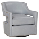 Phoebe Leather Swivel Glider