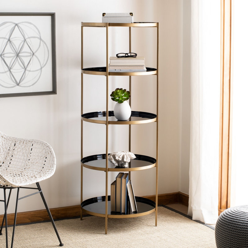 Bibliothèque étagère émaillée H 53 "x l 20", Noir