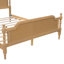 Structure de lit en rotin de style traditionnel, aucun sommier nécessaire, noyer antique