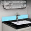 Comptoir de meuble-lavabo à dossier rectangulaire l 24 po x P 4 po en marbre noir poli
