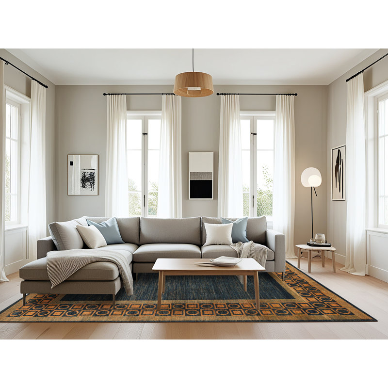 Abstract Indoor Rug, Rectangle 8' x 12'