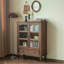 Vintage Glass High Rise Accent Cabinet