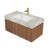 36" MURI Light Gray Sintered Stone Countertop and Undermount Ceramic Basin with One Standard Pre-drilled Faucet Hole, NO Cabinet, NO Faucet and Sink Cover-129597450