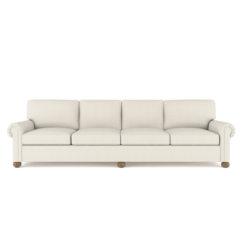 Leroy Sofa, Oyster Velvet, 36" H x 120" W x 43" D
