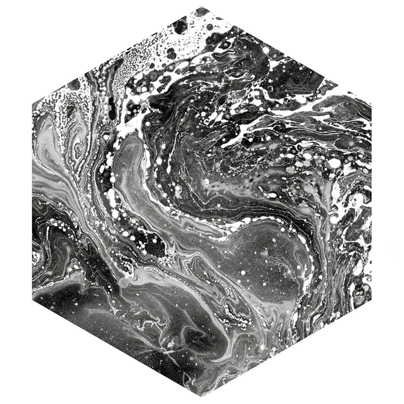 Ebru 9" x 11" Porcelain Marble Look Wall & Floor Tile