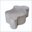 Table basse en acier inoxydable avec une silhouette en forme de couronne