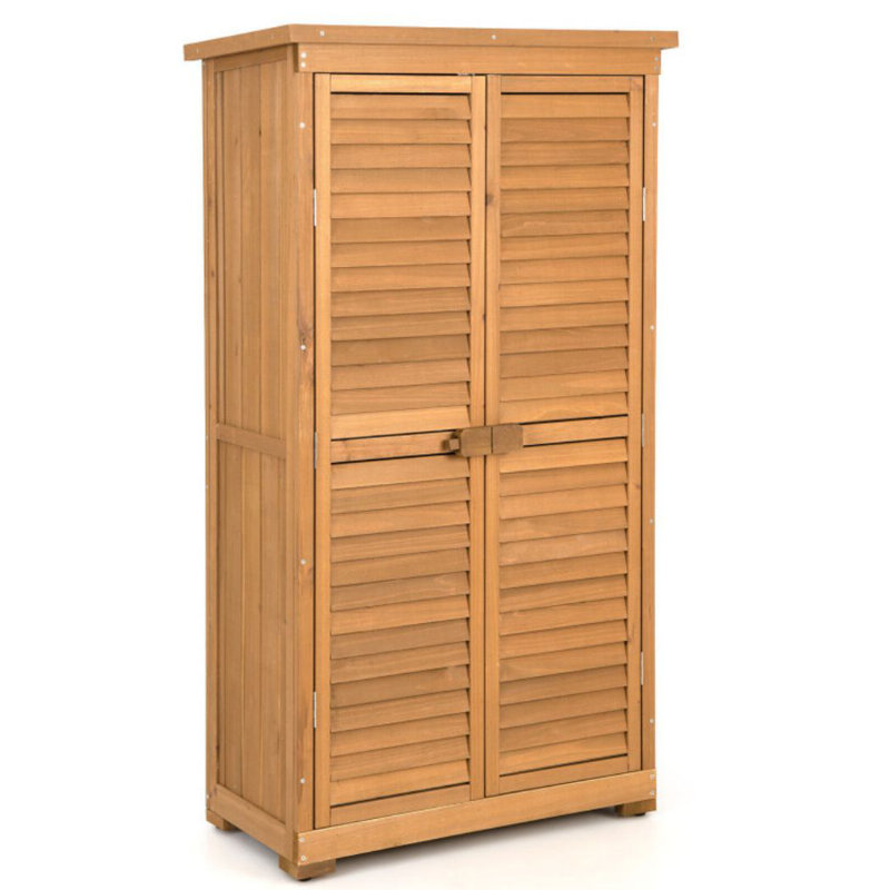 Remise à outils verticale en bois massif l 3 pi x P 1 pi Garden