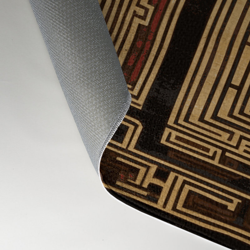 Tapis noir intérieur et extérieur, Rectangle 5 pi x 7 pi