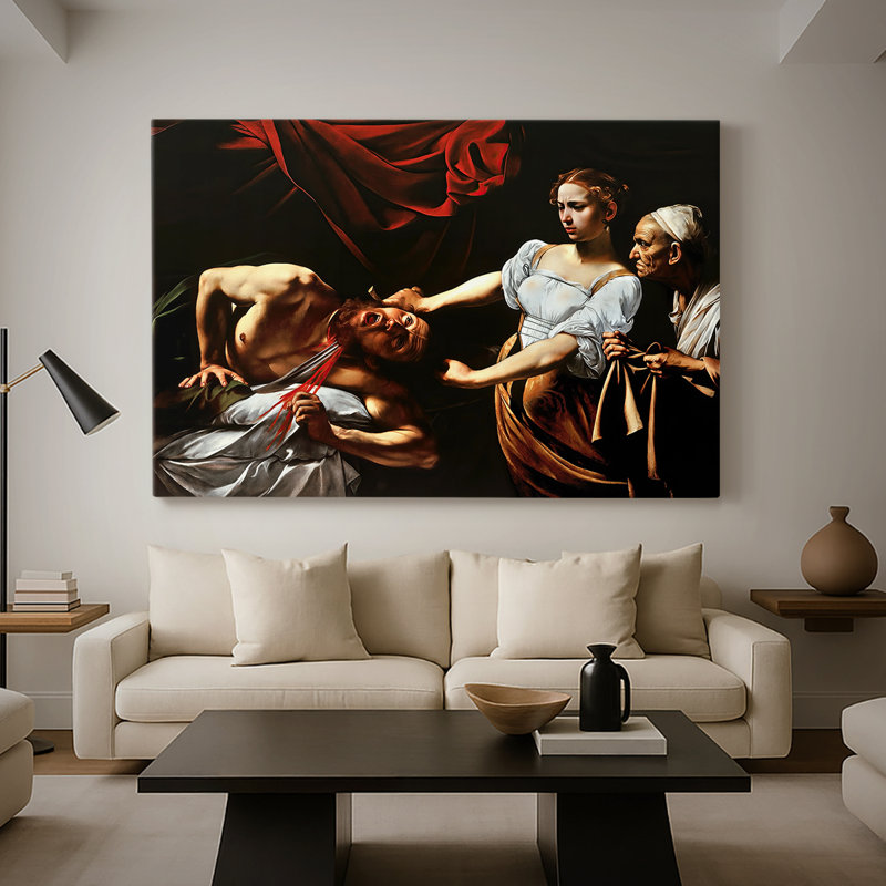 Judith décapitant Holofernes-Caravage-Gallery, toile tendue-c. 1599-1602, 32 x 48