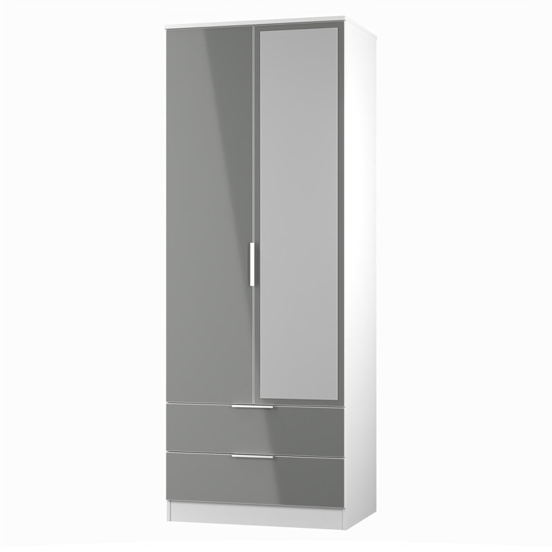 Biernat Manufactured Wood Wardrobe, White Matt