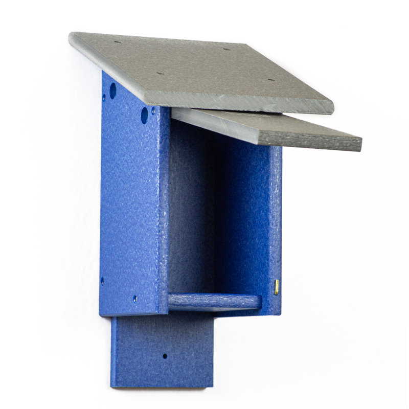 Blue and Gray Recycled Plastic Bird House