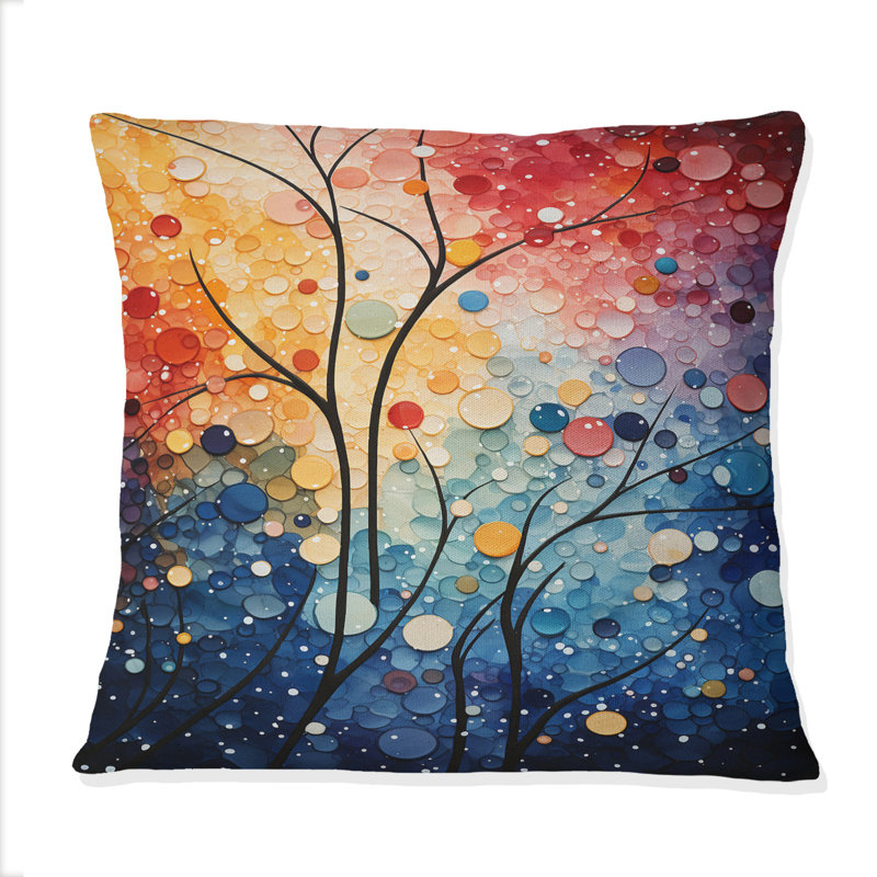 Coussin multicolore Abstract Symphony II - Abstract Botanicals