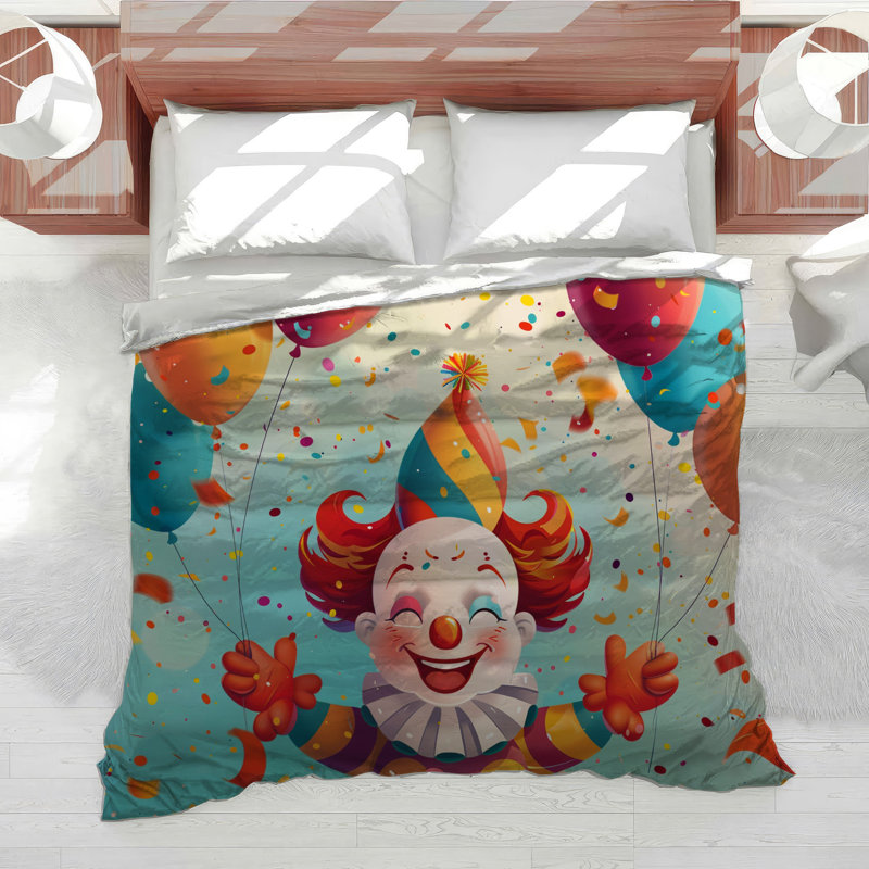 Clown Party Cotton Blend Comforter, Queen Comforter