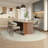 Oval Rock Slab Solid Wood Dining Table-1059600731
