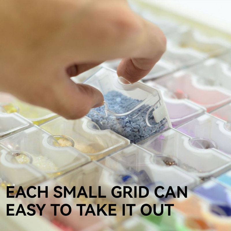 42 Grids Clear Plastic Bead Organizer Small Items Storage Containers