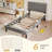 Twin Size Bed Frame with Linen Fabric Upholstered Headboard & Wooden Slat Support-434487956