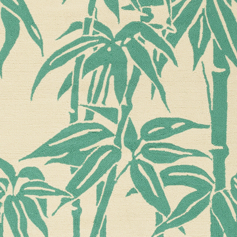 Colmars Ivory/Green Indoor/Outdoor Area Rug, Rectangle 9' x 12'