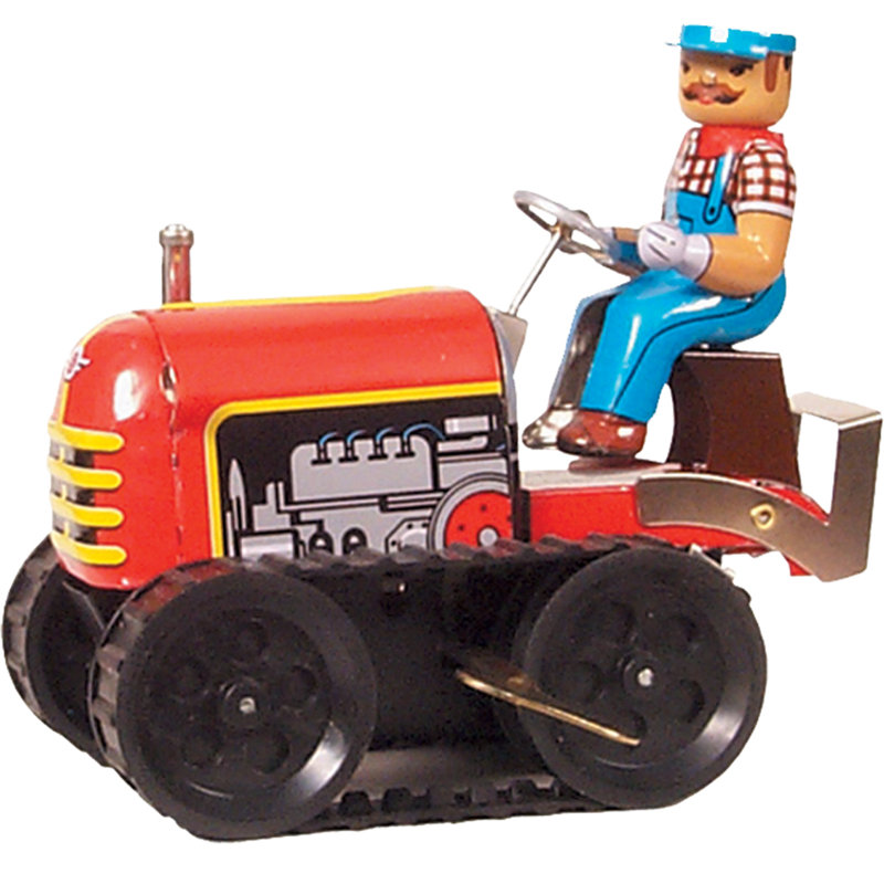 Tracteur décoratif en fer-blanc Lulette