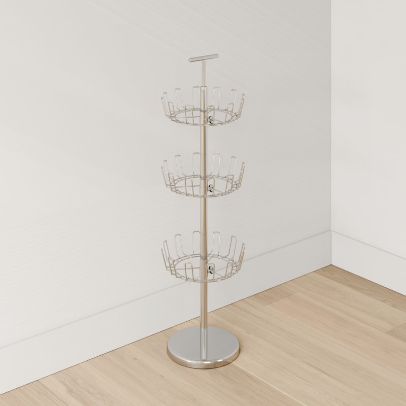 Wayfair Basics® 18 Pair Shoe Rack, Chrome