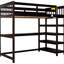 Lit mezzanine simple avec tablette et bureau pour les dortoirs de style chambre à coucher-519916016-519916023