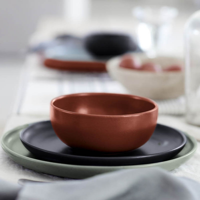Casafina Pacifica Handmade Stoneware Dining Bowl, Cayenne