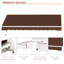 Auvent 13 pi x 8 pi pour patio, terrasse, balcon et eau, manivelle manuelle, café brun magnifique patio 13 pi x 8 pi, tissu aquatique, terrasse